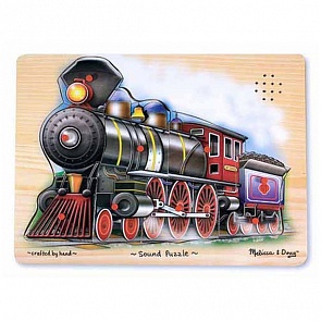 Пазл со звуком – Поезд, 9 элементов (Melissa&Doug, 341M_md)